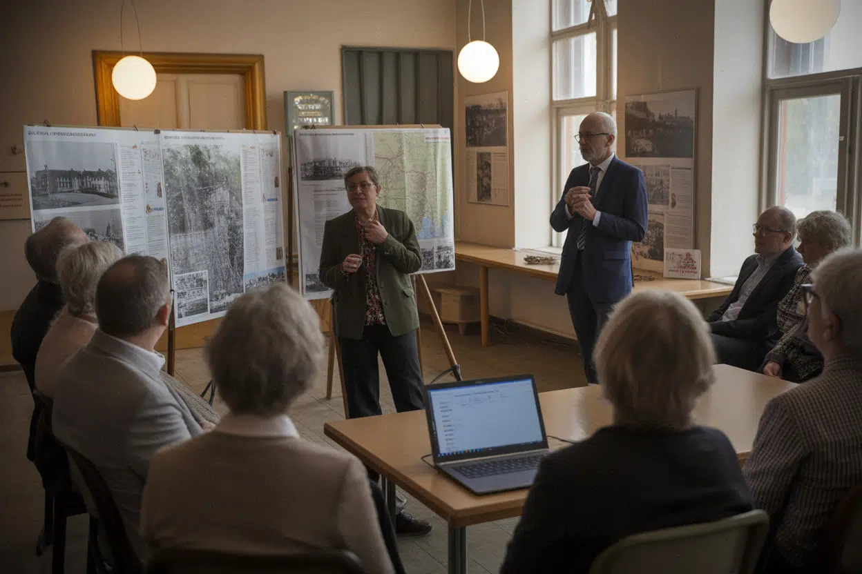 Réunion de la Sauvegarde du Rouergue, présentation en salle communale