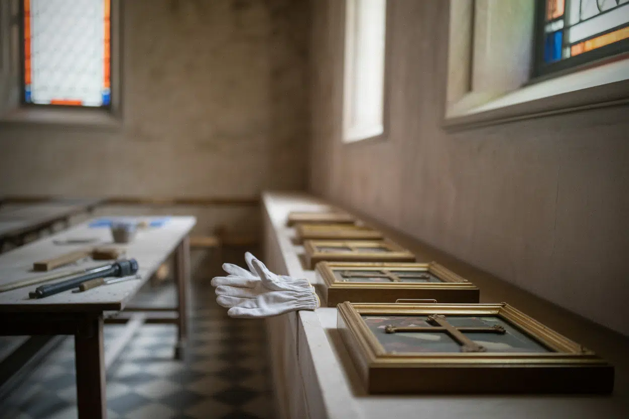 Stations du chemin de croix restaurées dans l’église Saint-Michel de Mouzieys-Panens