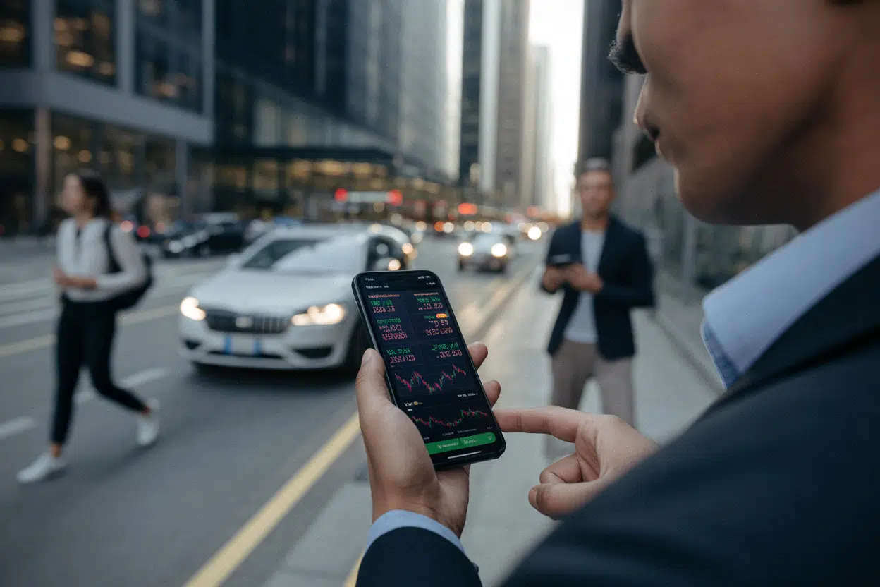Investisseur consultant taux US et indice mondial sur smartphone en 2026