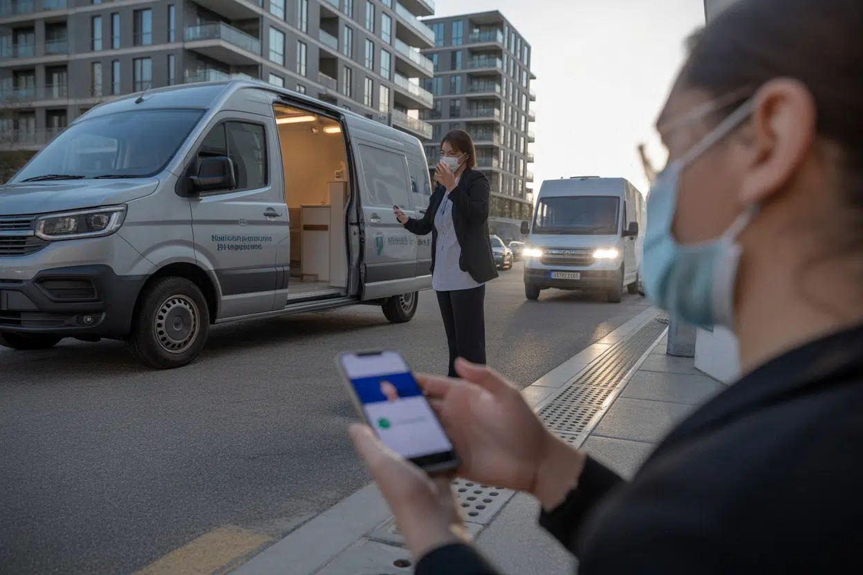 Clinique mobile facilitant l’accès à la vaccination des adultes en ville