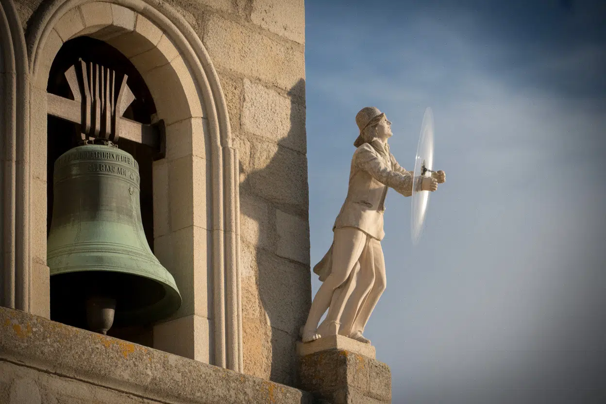 Gros plan du Jacquemart de Lavaur sur la tour de Saint-Alain