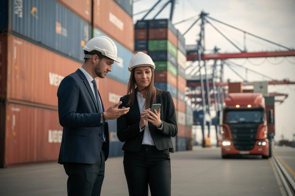 Terminal portuaire et exportateurs, coordination douanière avant expédition internationale