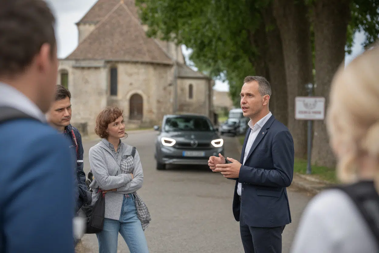 Visite guidée du patrimoine à Landorthe avec habitants et visiteurs