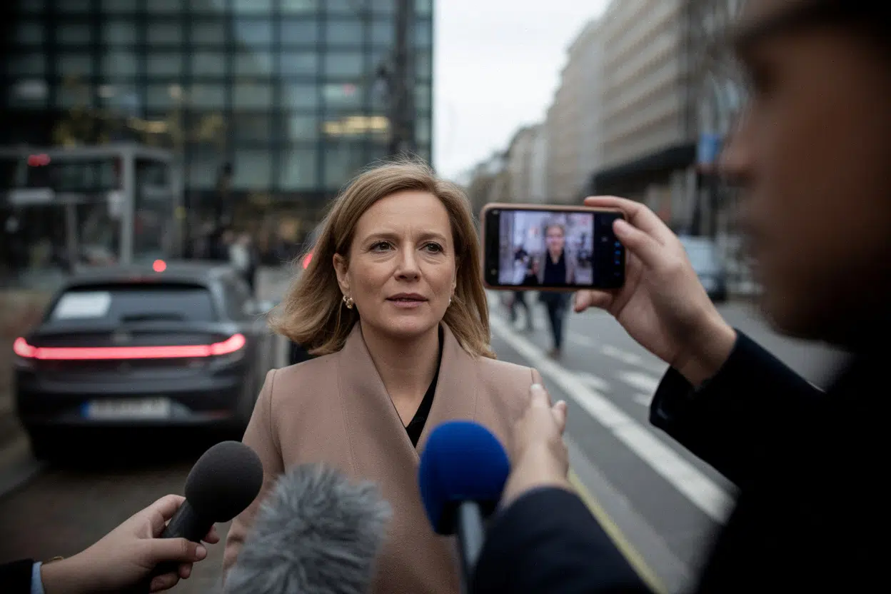 Marine Tondelier face aux médias après la polémique avec Musk