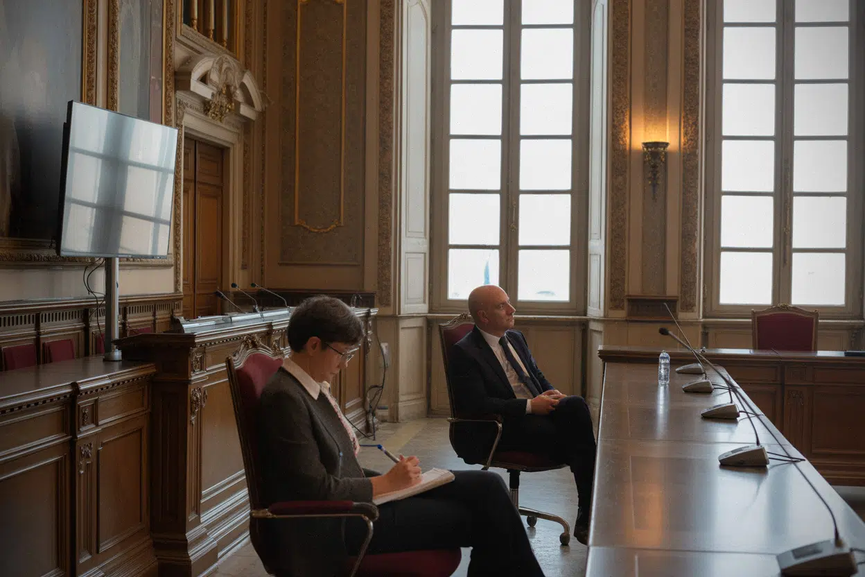 Salle du conseil municipal de Carmaux, mobilier historique et équipements modernes