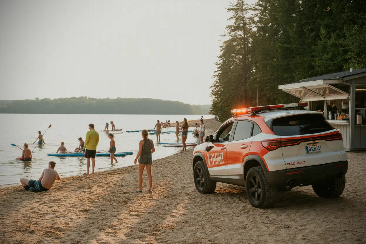 Baignade surveillée et activités nautiques au lac de Naussac
