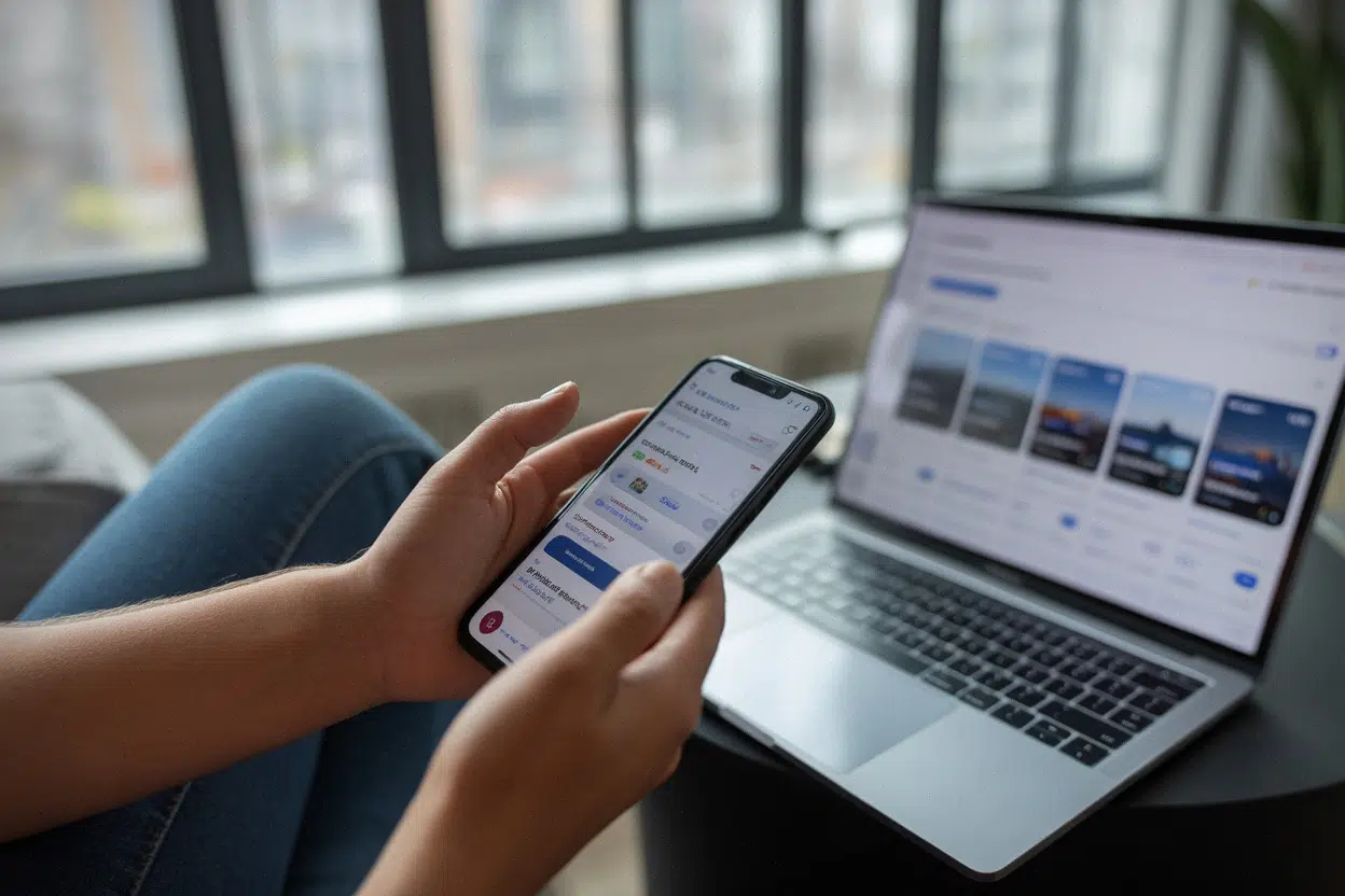 Recherche Airbnb assistée par IA sur smartphone en situation réelle