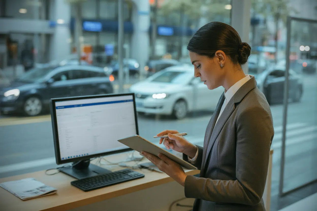 Banquière analysant les effets d’une taxe sur les très gros héritages