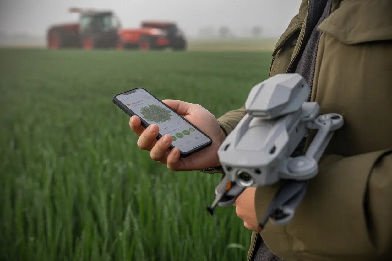 Diagnostic de feuilles au smartphone dans une parcelle de céréales