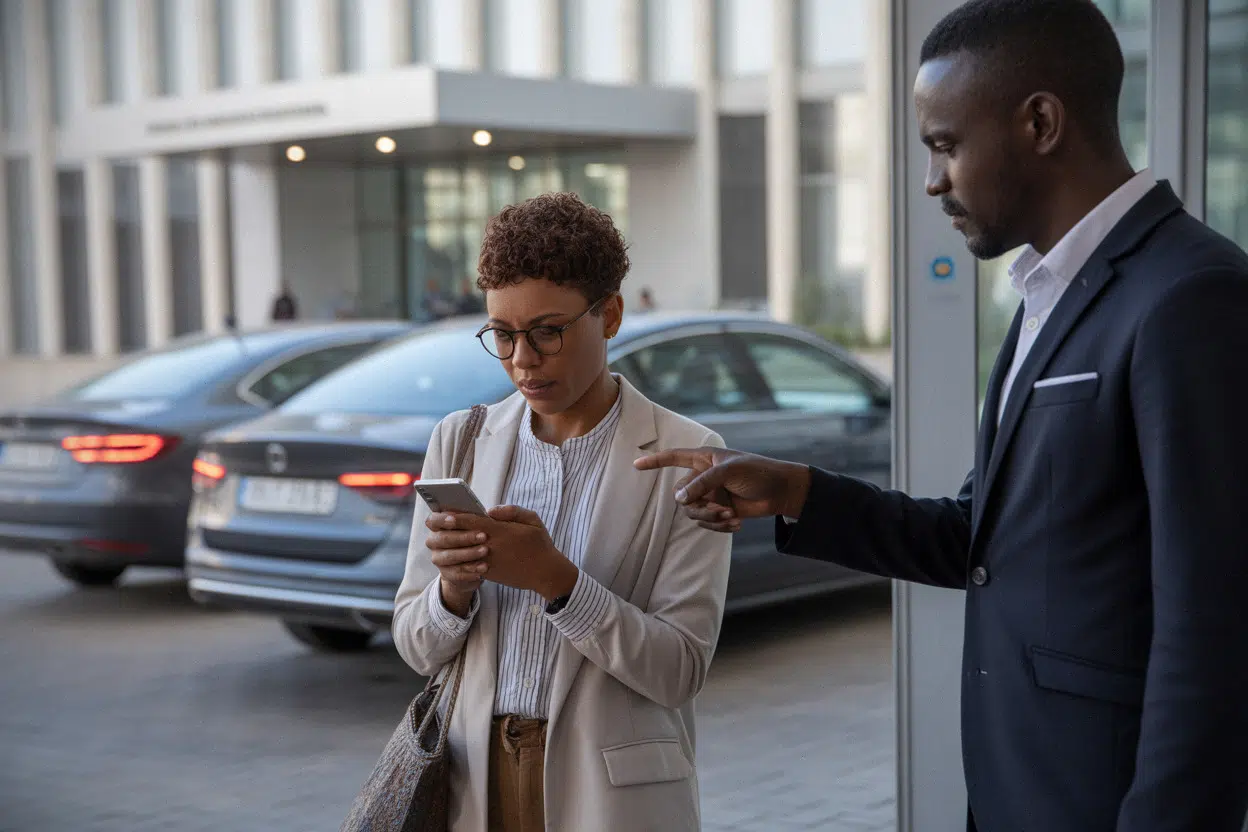 Un usager consulte une IA en langue locale sur smartphone