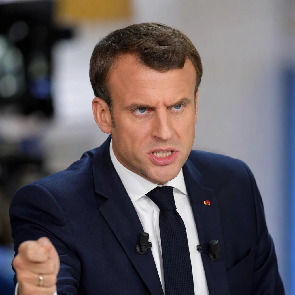 Emmanuel Macron pancarte France 2