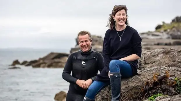 Jenny O'Halloran et son mari Dave Cotter de Bláth na Mara sur Inis Mór. Photographie: Phil Doyle