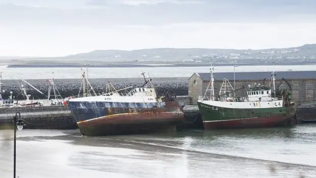 Une jetée tranquille sur Inis Mór plus tôt cette année pendant la pandémie de Covid-19. Photographie: Andrew Downes