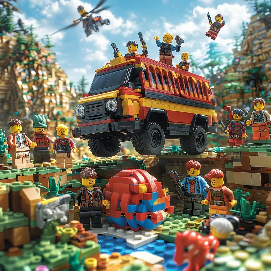 La gamme lego® fortnite® : le bus de combat, le lama de ravitaillement et les figurines iconiques