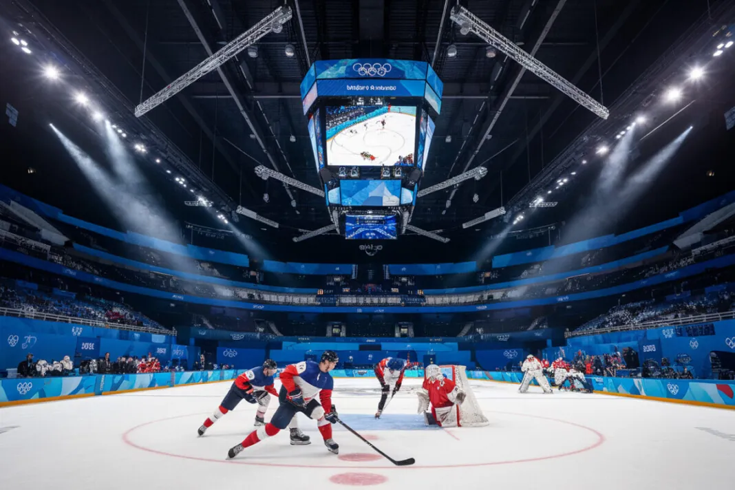 Match de hockey sur glace France-Canada aux JO 2026
