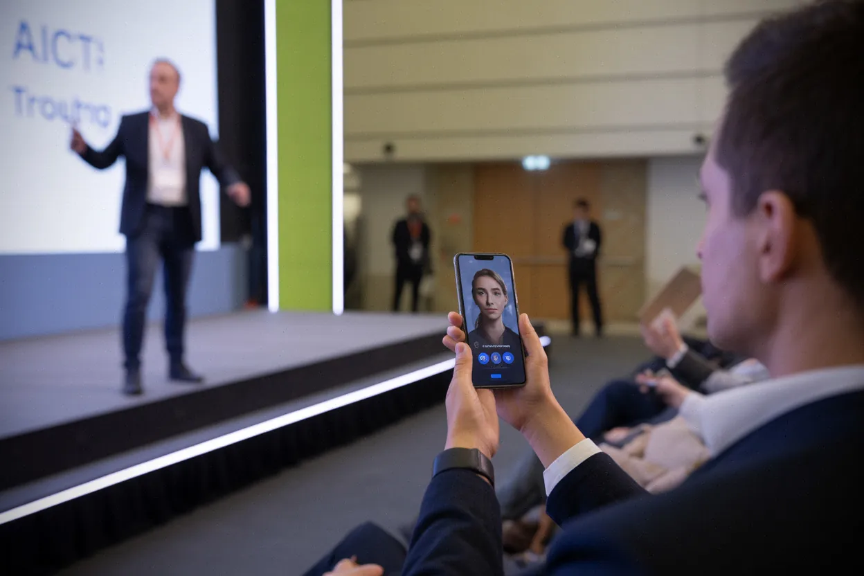 Débat public sur la peur de l’IA lors d’une conférence