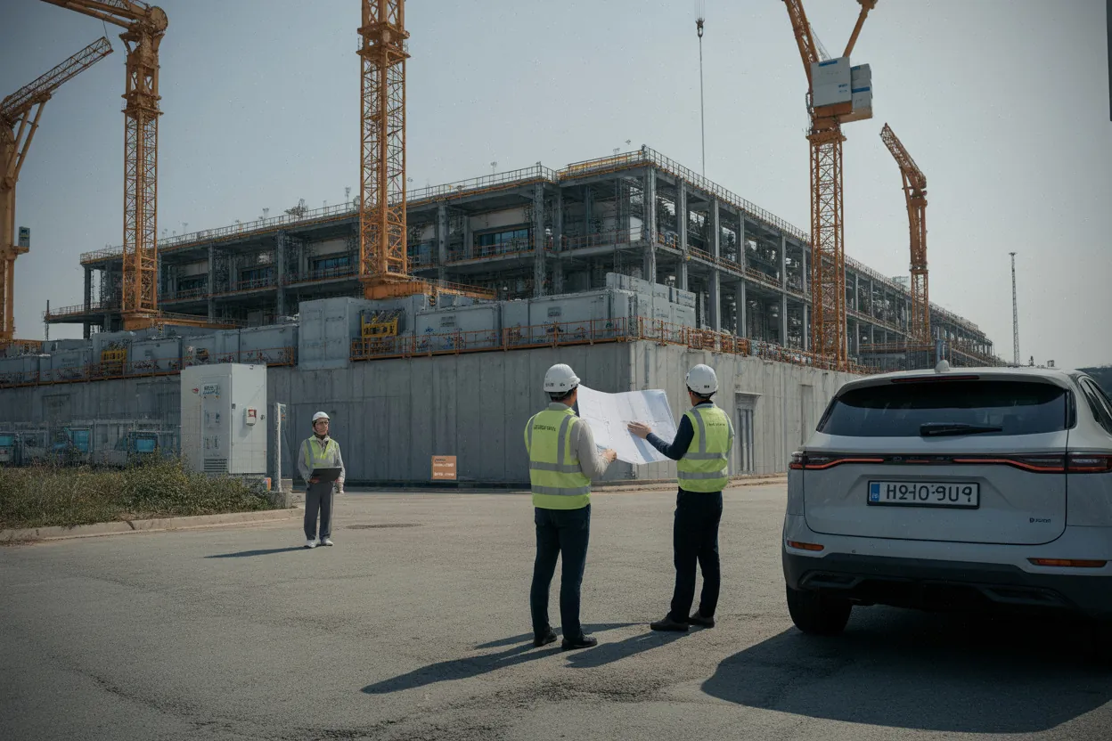 Chantier d’usine de semi-conducteurs lié au plan IA sud-coréen