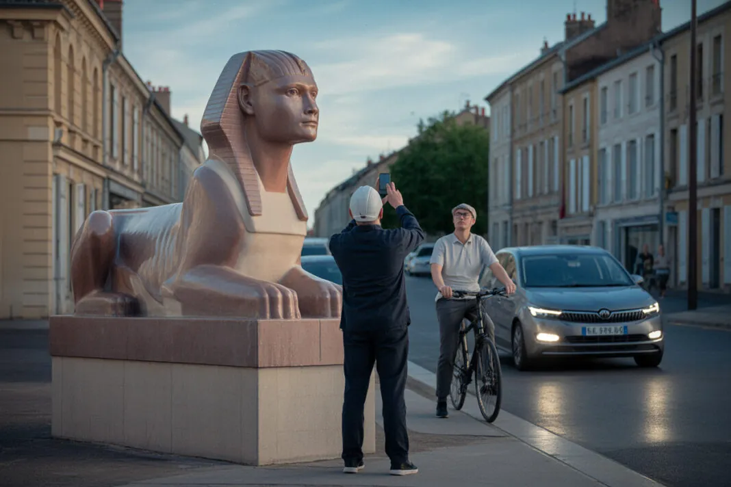 Deux sphinges restaurées, Porte de Palaminy à Cazères, un chantier de conservation, ce détail inattendu relance le patrimoine local