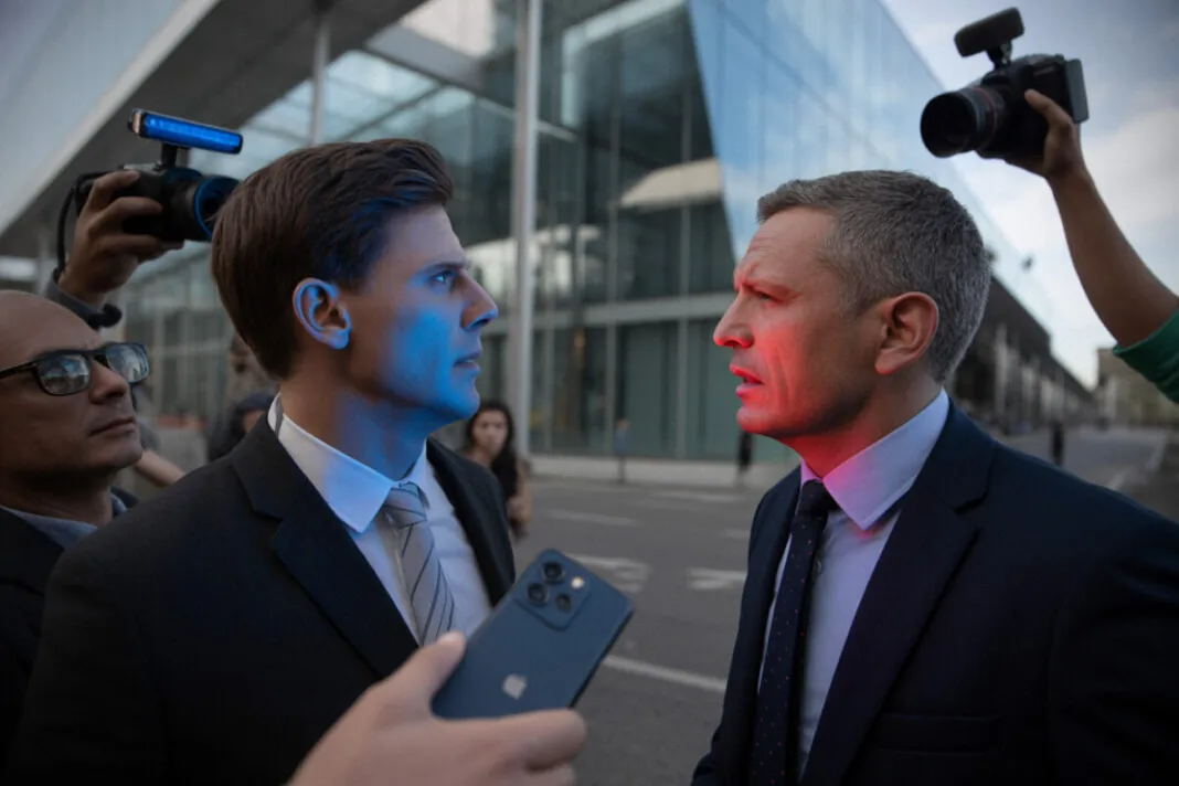 Échanges tendus devant un bâtiment officiel à Madrid, sur le Mondial 2030