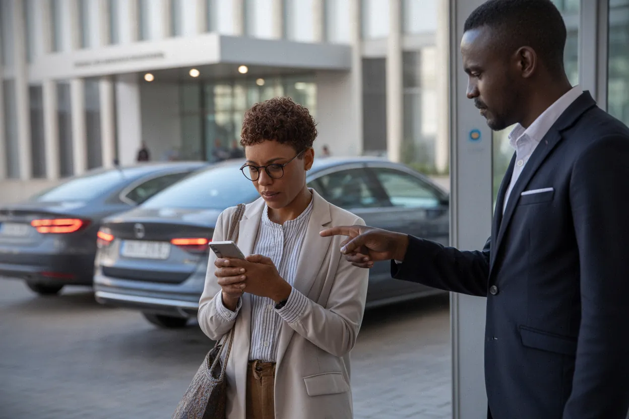 Un usager consulte une IA en langue locale sur smartphone
